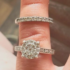 Engagement and wedding ring sets